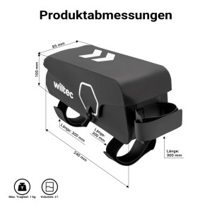 Wiltec Oberrohrtasche Fahrrad Rahmentasche Rennrad Gravel Fahrradtasche Tasche