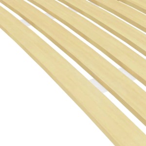 Lattenrost aus hellem Holz, 80x200 cm, mit 17 Latten für Betten.