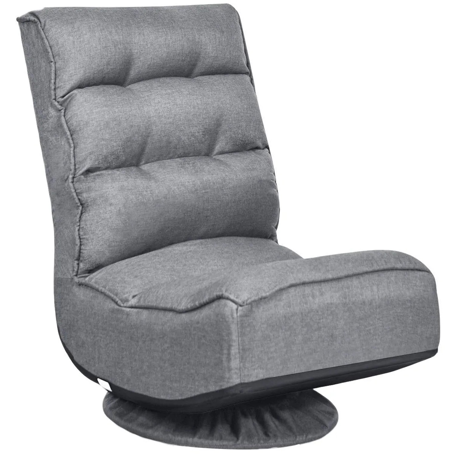 Costway Bodenstuhl 360°Dreh 5-Fach Rückenlehne 150 kg Grau günstig online kaufen