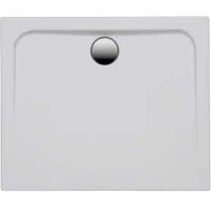 Ottofond Duschwanne Maui, extraflach, 120x90 cm, weiß, aus Acryl mit Chrom Ablaufabdeckung.