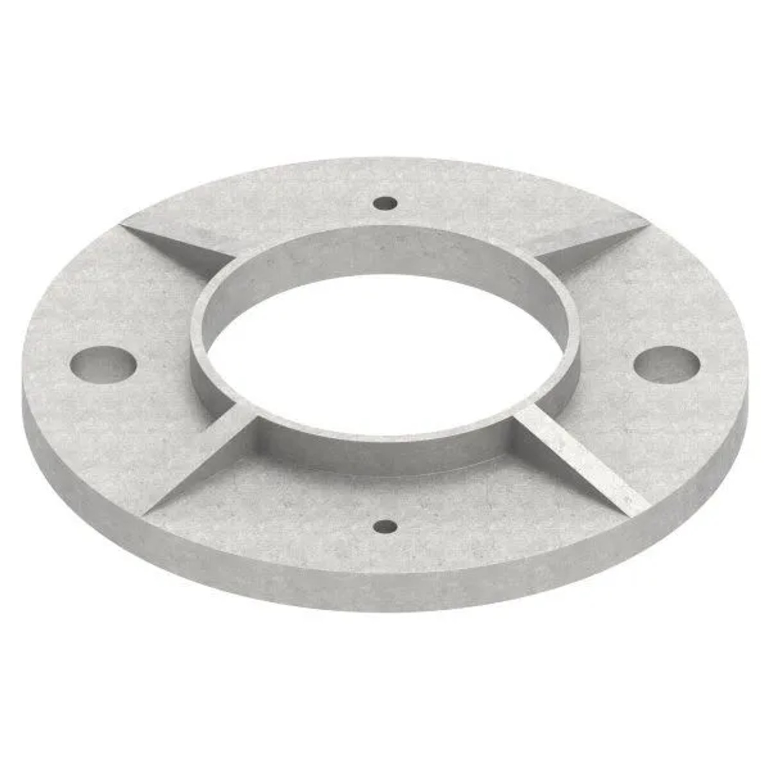 FeNau Ankerplatte Maße Ø 120x8 mm Bohrung Ø 60,3 mm V2A Roh
