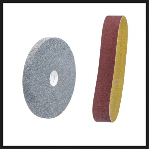 Einhell TC-US 350: Schleifscheibe und Schleifband für Stand-Bandschleifer.