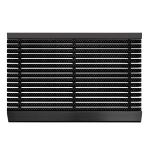 Schwarze Karat Fußmatte Power Brush 60x90 cm mit Bürsten für Innen- und Außenbereiche.