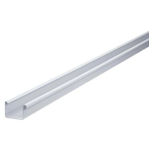 Weiße Inefa Kasten Dachrinne, 200cm, aus PVC für Dachentwässerung.