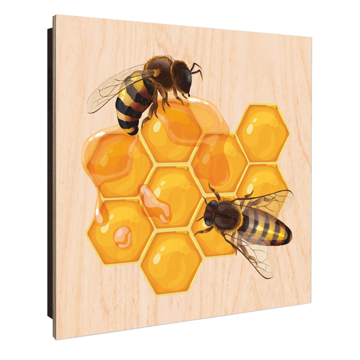 Banjado Großer Schlüsselkasten Holz 30x30cm Schwarz Scharnier Links 50 Hake günstig online kaufen