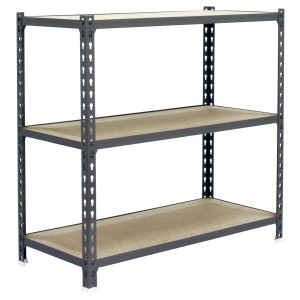 Verzinktes PROREGAL Schwerlastregal mit 3 Fachböden, 90x110x50 cm, Fachlast 200 kg.