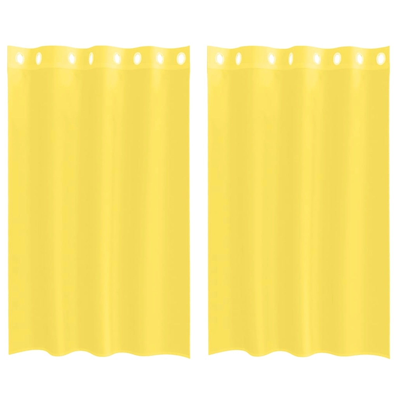vidaXL Voile Vorhänge mit Ösen 2 Stk Gelb 4102132 günstig online kaufen