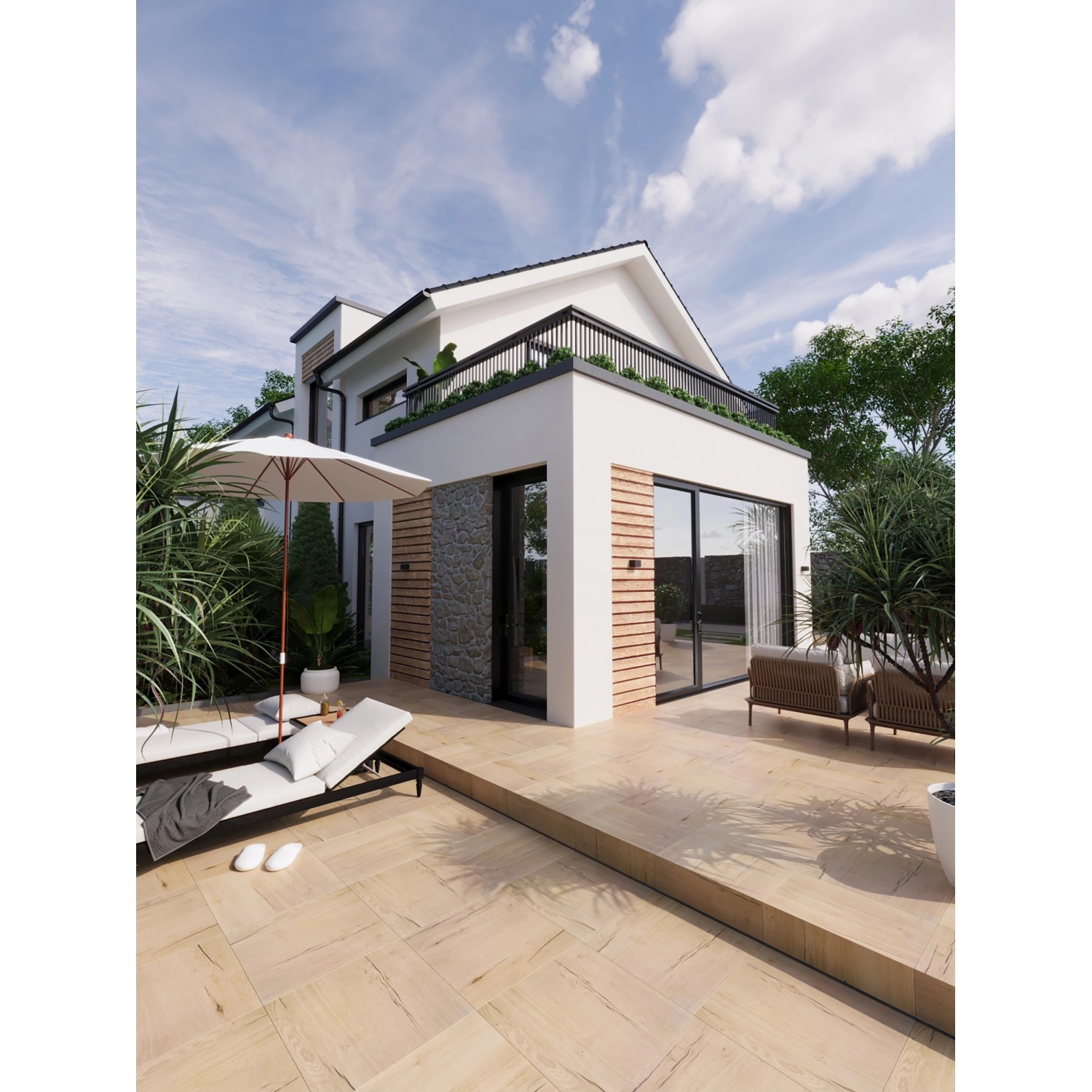 Terrassenplatte Feinsteinzeug Avaro Wood 60 x 60 x 2 cm 2 St._3