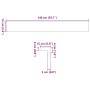 vidaXL Fensterbänke 2 Stk Hellbraun 140x15x2 cm Massivholz Eiche 4009131_10