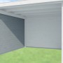 Weka Seitenwand, 21 mm, grau, für Gartenhaus Typ 126/172, Tiefe 235 cm. Wind- und Sichtschutz.