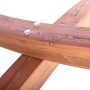 Detailaufnahme Holzgestell der Axi Hängematte Hawaii, verbunden mit Schrauben.