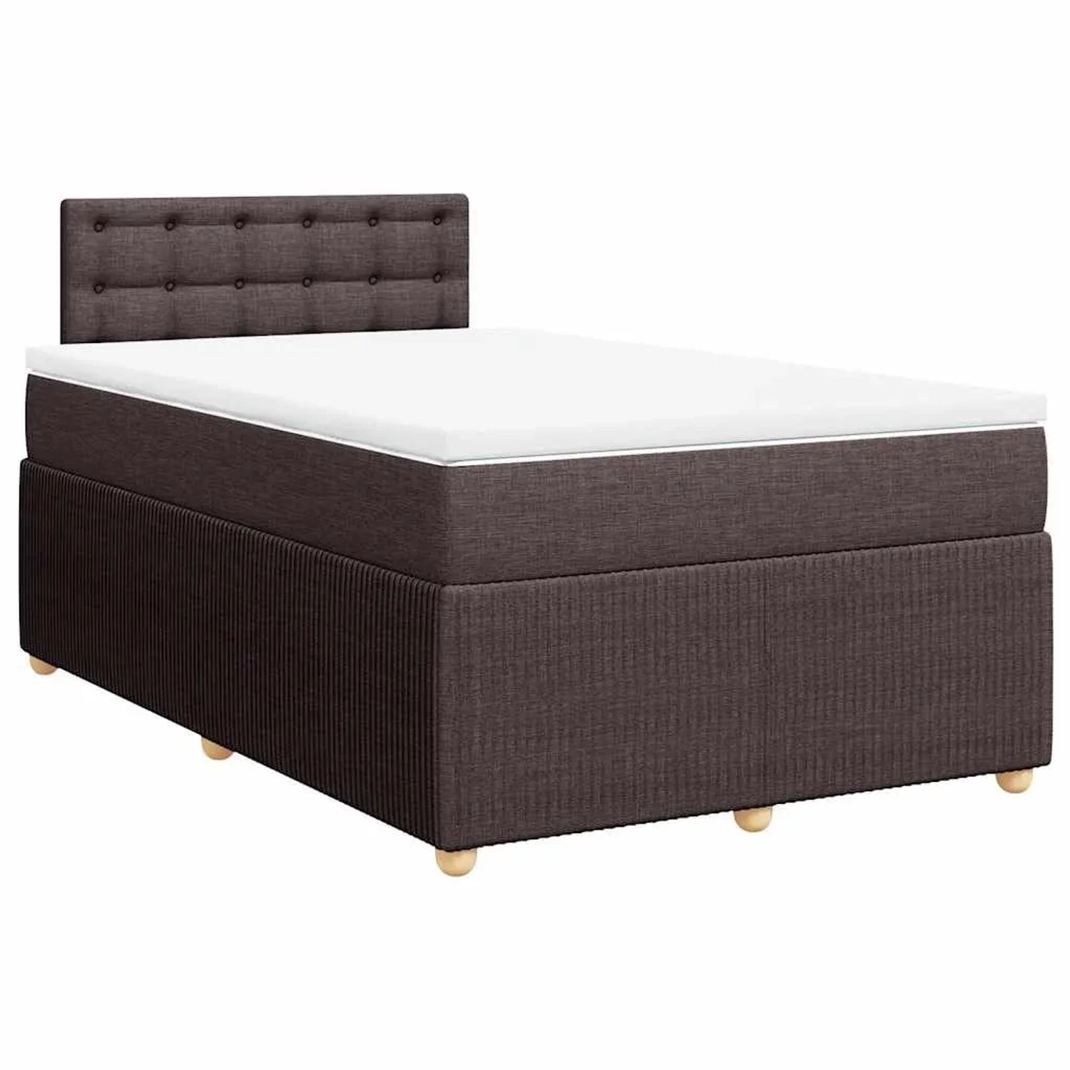 vidaXL Boxspringbett mit Matratze Dunkelbraun 120x190 cm Stoff 3287412 günstig online kaufen