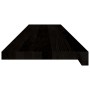 Dunkelbraune Treppenstufe aus Eichenholz, 110x30 cm, für Treppen und Fensterbänke.