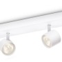 Weißer Philips LED-Spot Star, 4-flammig, für Deckenmontage.