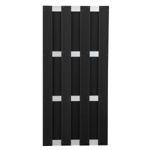 GroJa Fertigzaun Hochkant, anthrazit, 84,3x180 cm. Sichtschutzzaun mit vertikalen Lamellen.