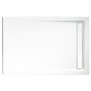 Rechteckige, extraflache Schulte Duschwanne ExpressPlus, 120x80 cm, aus Sanitär-Acryl in Alpinweiß.
