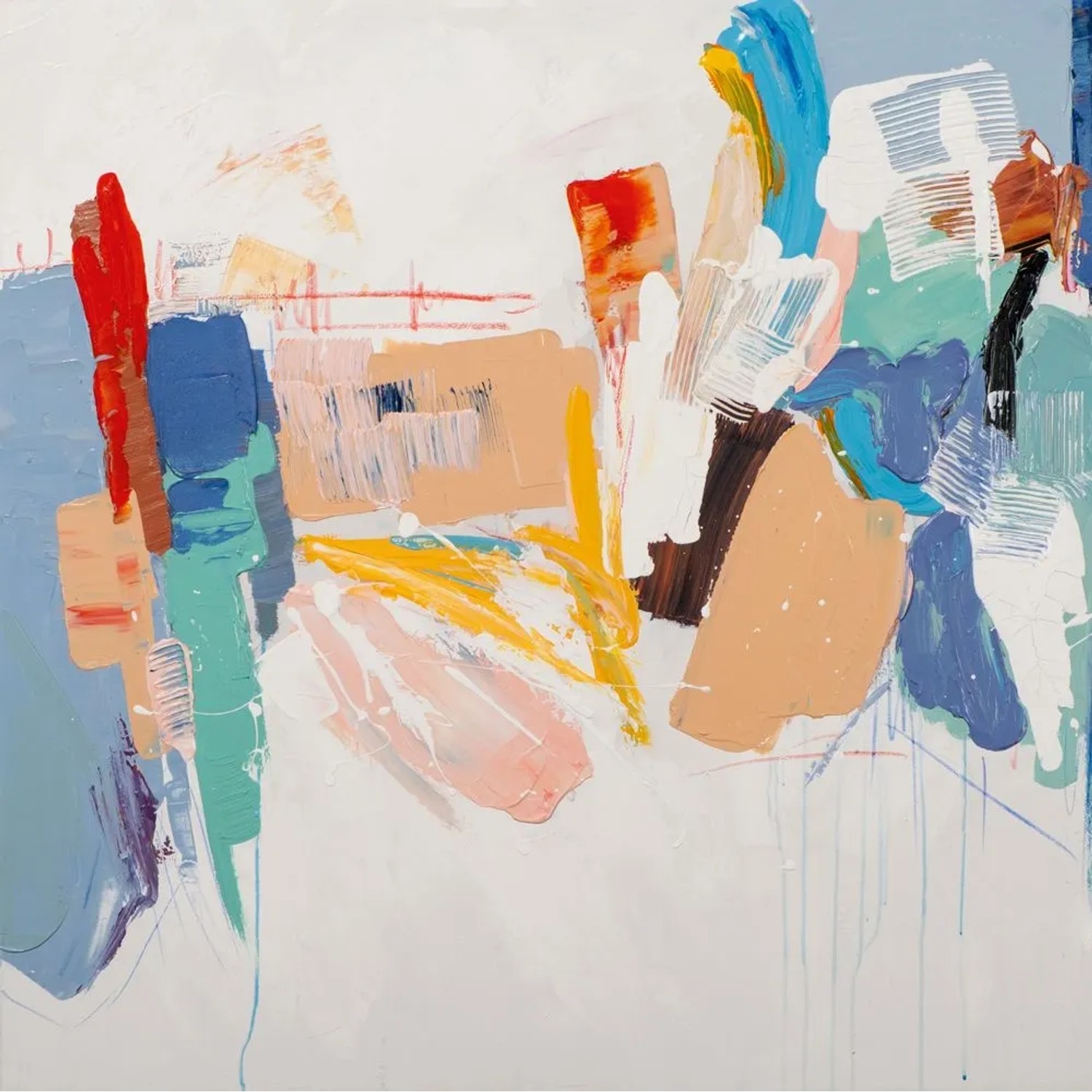 Art Universe Leinwandbild Klang der Farben 100 x 100 cm