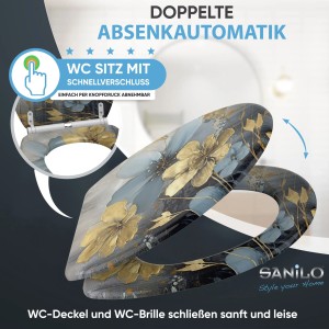 SANILO WC Sitz mit Absenkautomatik Top Fix Tronela