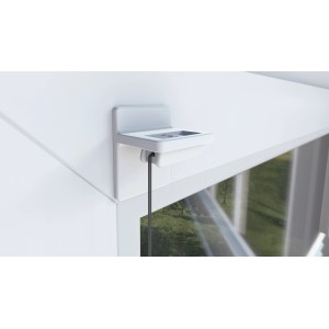 Gardinia Plissee-Klebeträger Concept in Weiß zur Montage ohne Bohren am Fensterflügel.