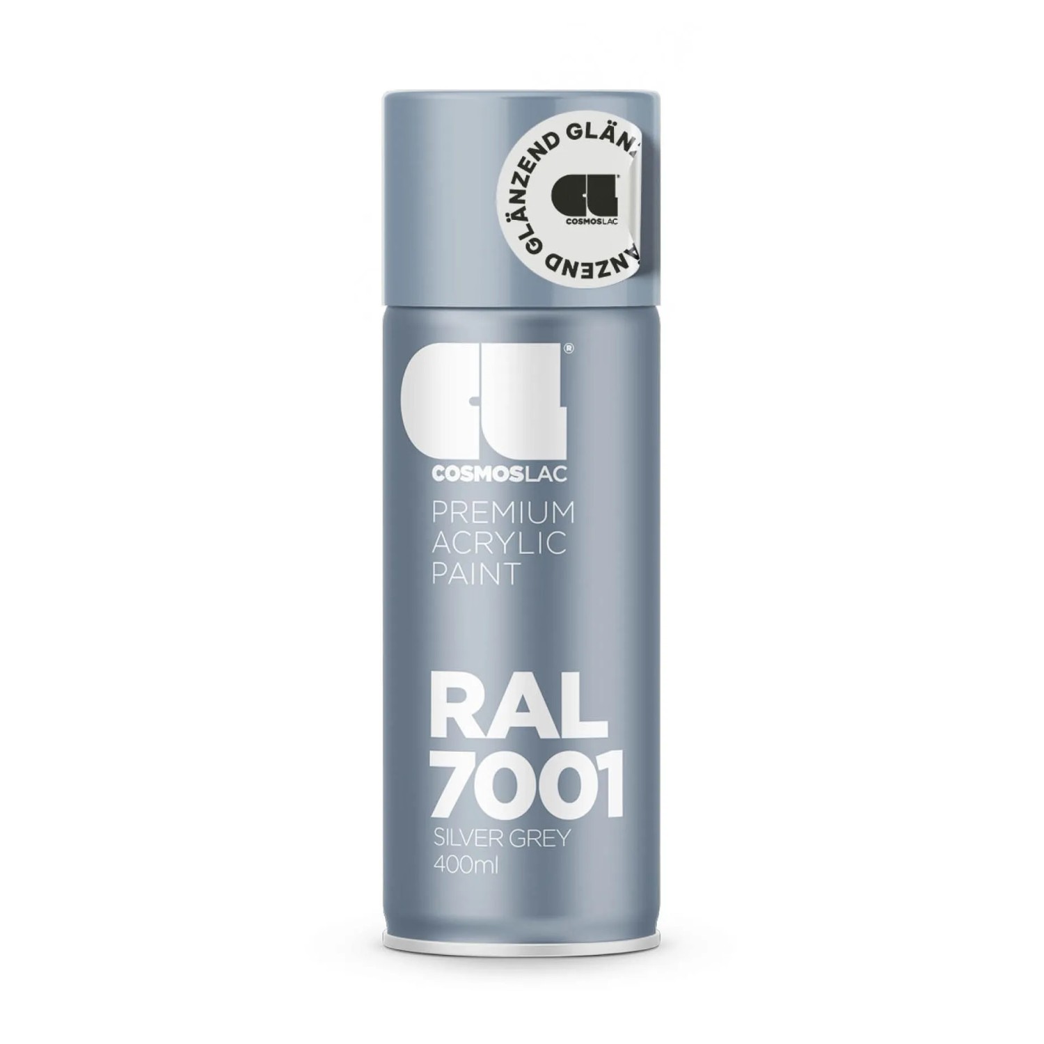 COSMOS LAC Acryllack Sprühdose in Vielen RAL Farbtönen  400ml Spraydose Perfekt für DIY Upcycling  RAL 7001 Silbergrau