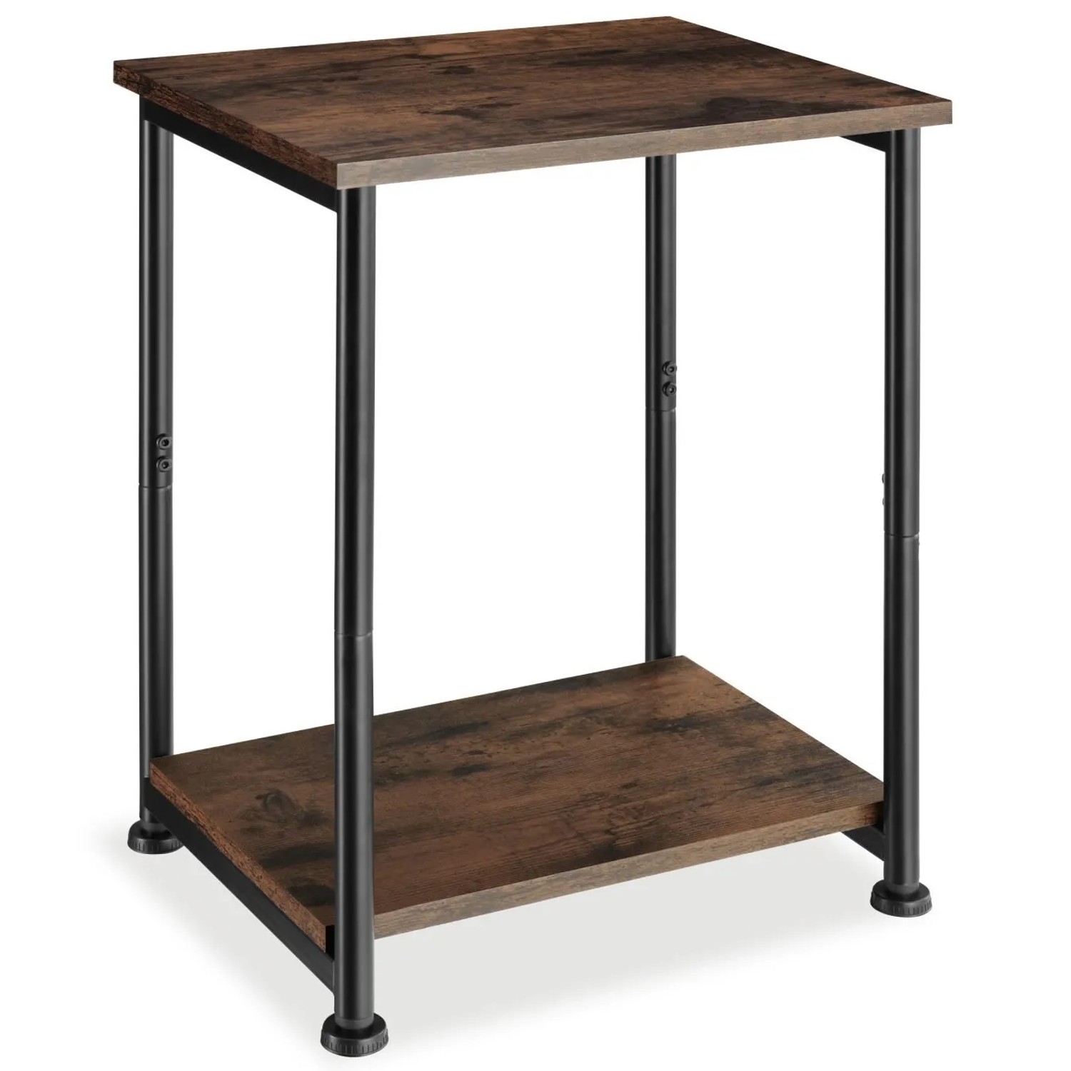 Tectake Beistelltisch Yonkers Industrial Style Holz und Stahl  30 x 38 50 x 51 50 cm Industrial Holz Dunkel  Rustikal