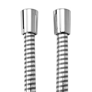 aquaSu Brauseschlauch Antala, 1,5 m, Chrom-Schwarz, knickfest und verdrehsicher.