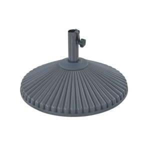 Anthrazit-schwarzer Leco Schirmständer aus Kunststoff, Ø 59 cm, für Sonnenschirme.