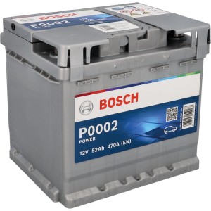 Bosch PowerLine SLI Autobatterie 52Ah/470A für zuverlässigen Start im Auto.