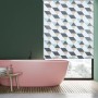 Relaxdays Duschrollo Kunststoff Aluminium Grau Blau Beige Wasserabweisend 140 cm x 240 cm_2