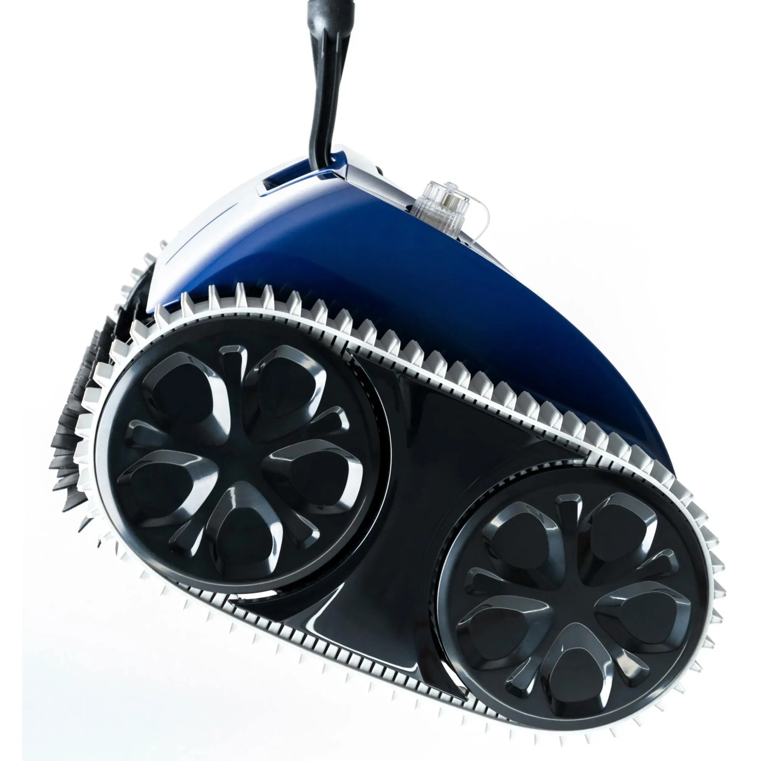 CF Poolroboter CF200CL, blau-schwarz, mit Raupenantrieb und Griff.