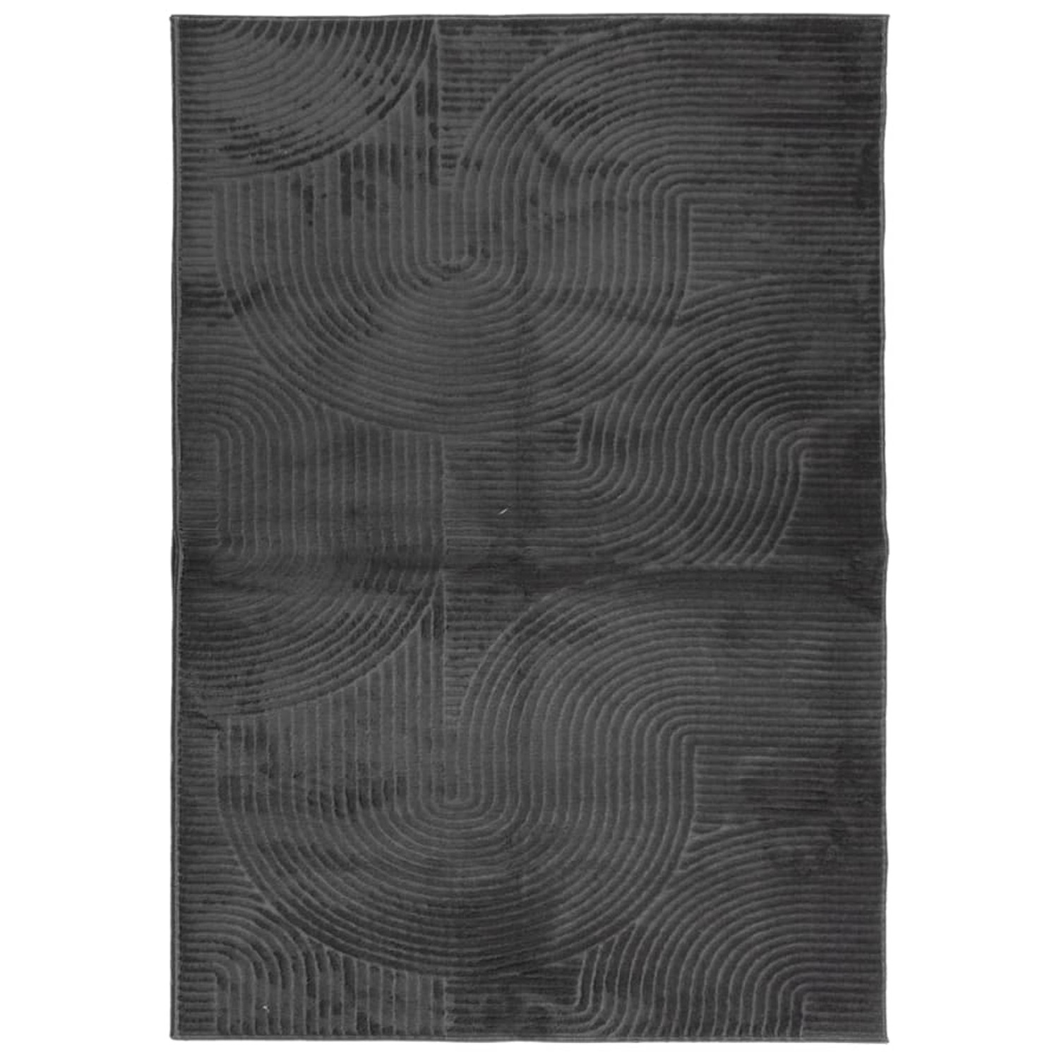vidaXL Teppich Iza Kurzflor Skandistil Anthrazit 140x200 Cm 1951401 günstig online kaufen