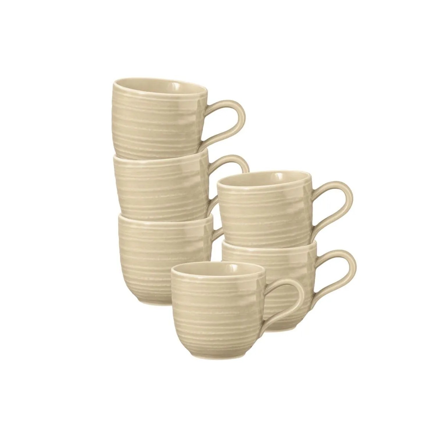 Seltmann Weiden Terra Espressotassen 0,09, 6er Set Sandbeige