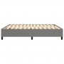 Dunkelgraues vidaXL Boxspringbett 180x200 cm aus Stoff, ohne Matratze.