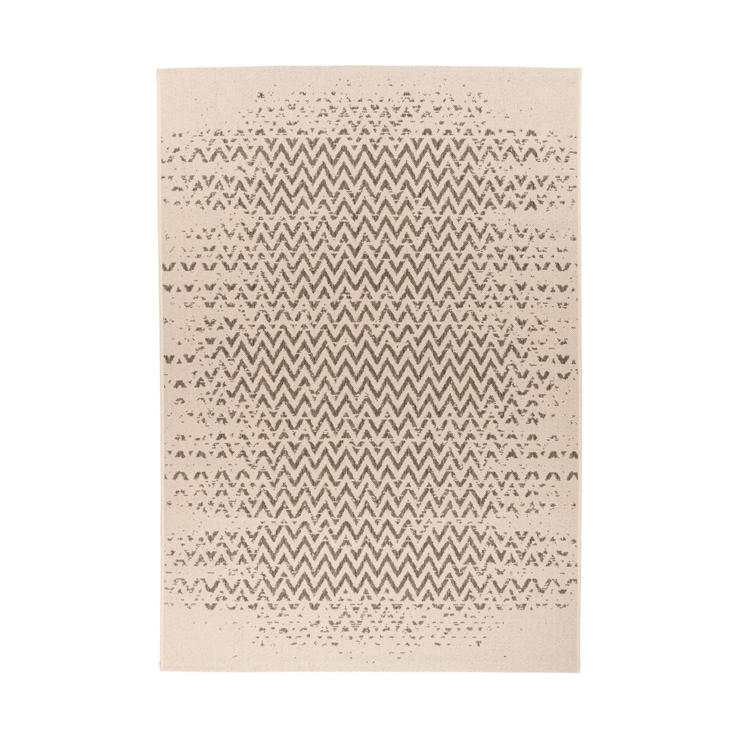MeGusta Flachflor Teppich Modern Creme - Braun Polypropylen 160x230 cm Paula