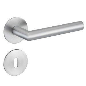 MeinTürgriff Drückergarnitur Toulouse Flachrosette Edelstahl matt Türdrücker  BB