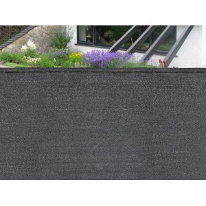 Floraworld HDPE Sichtschutzmatte in Anthrazit, robust und witterungsbeständig.