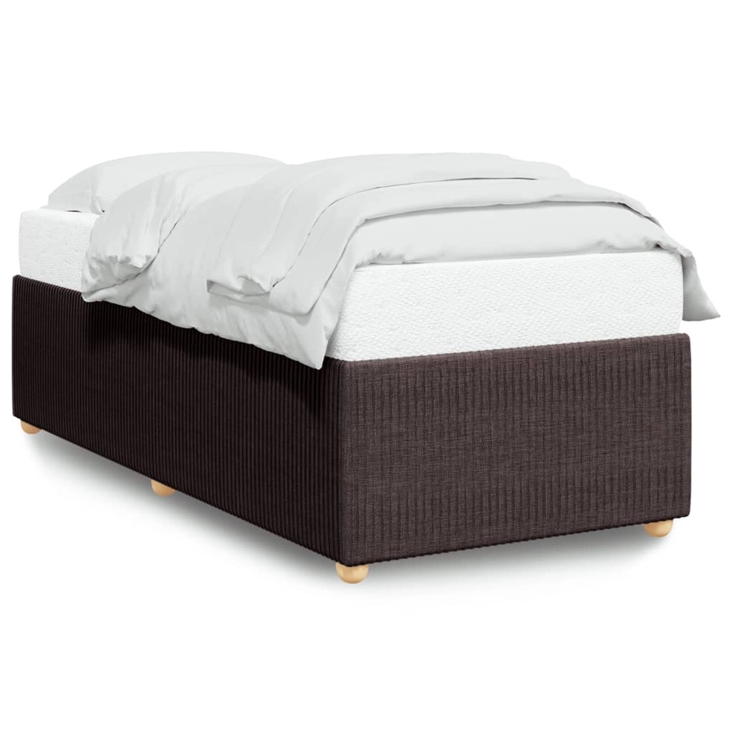 vidaXL Bettgestell Dunkelbraun 90x190 cm Stoff Modell 52098910 günstig online kaufen