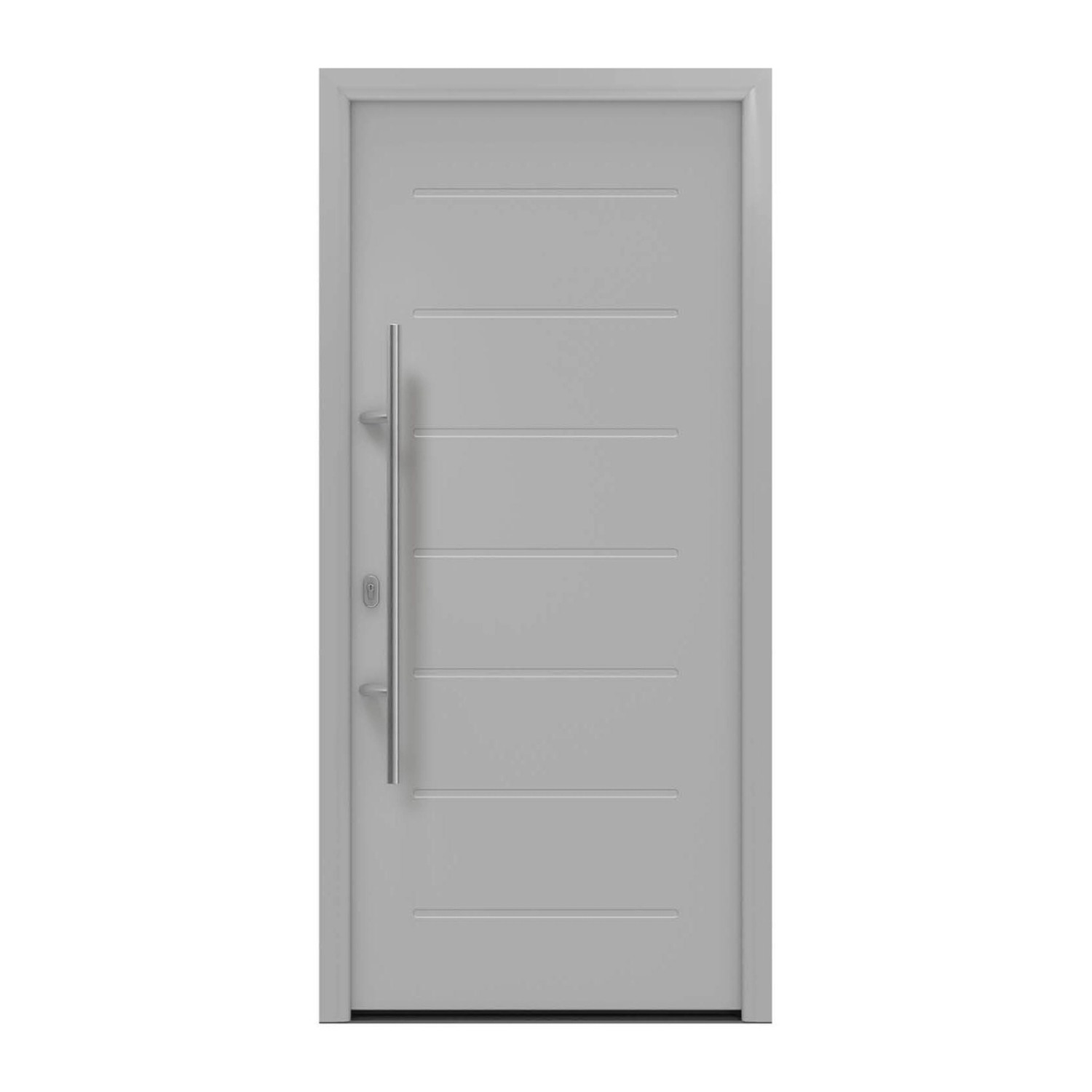 EcoStar Haustür Isopro IP 015 Weißaluminium 110 cm x 210 cm DIN L günstig online kaufen