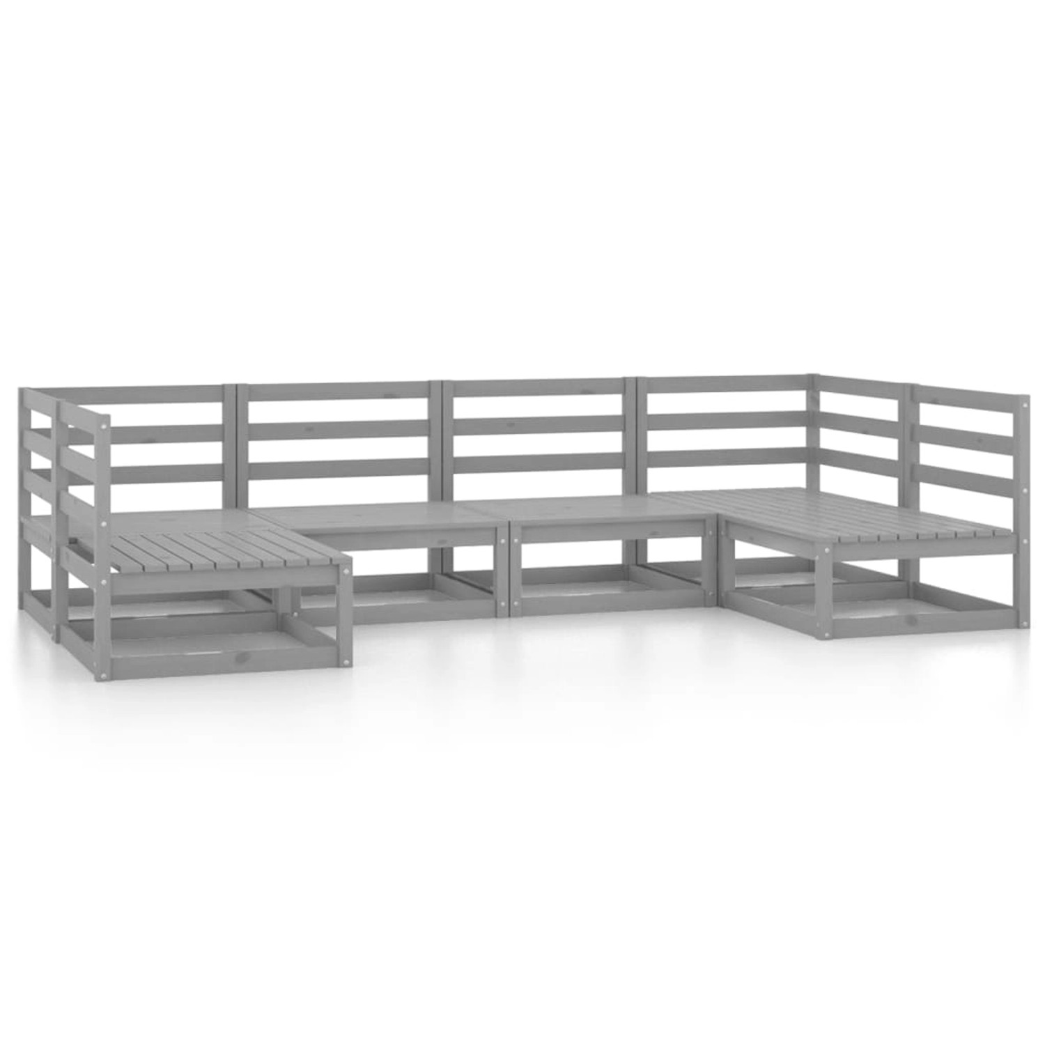 vidaXL 6-Tlg Garten-Lounge-Set Massivholz Kiefer 3076121