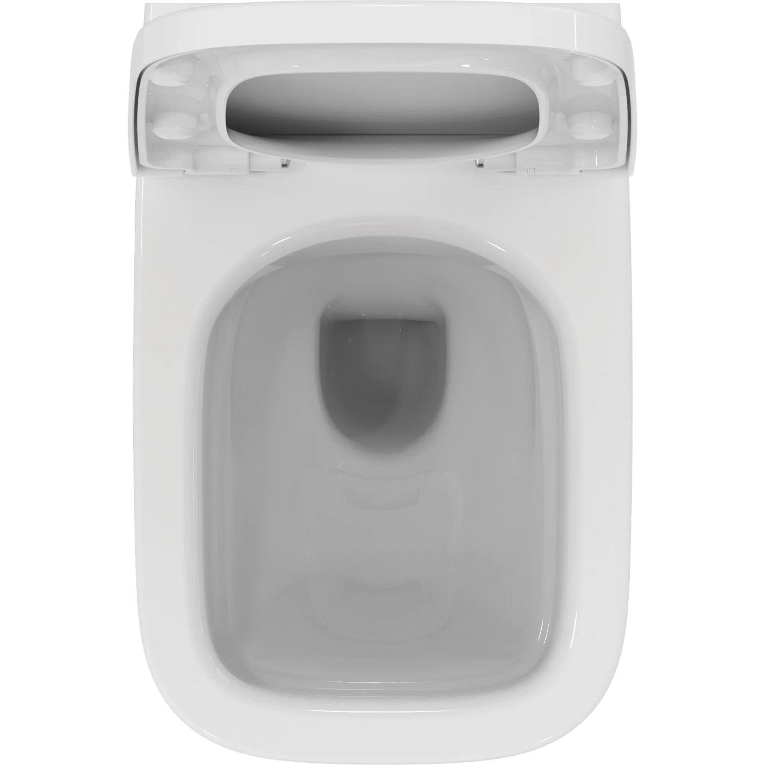 Ideal Standard WC-Paket I.Life A, spülrandlos, inkl. WC-Sitz (alpinweiß), Top-Ansicht.