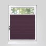 Violettes Deco-Raum Plissee Basic 95x210 cm am Fenster, blickdicht und ohne Bohren montiert.