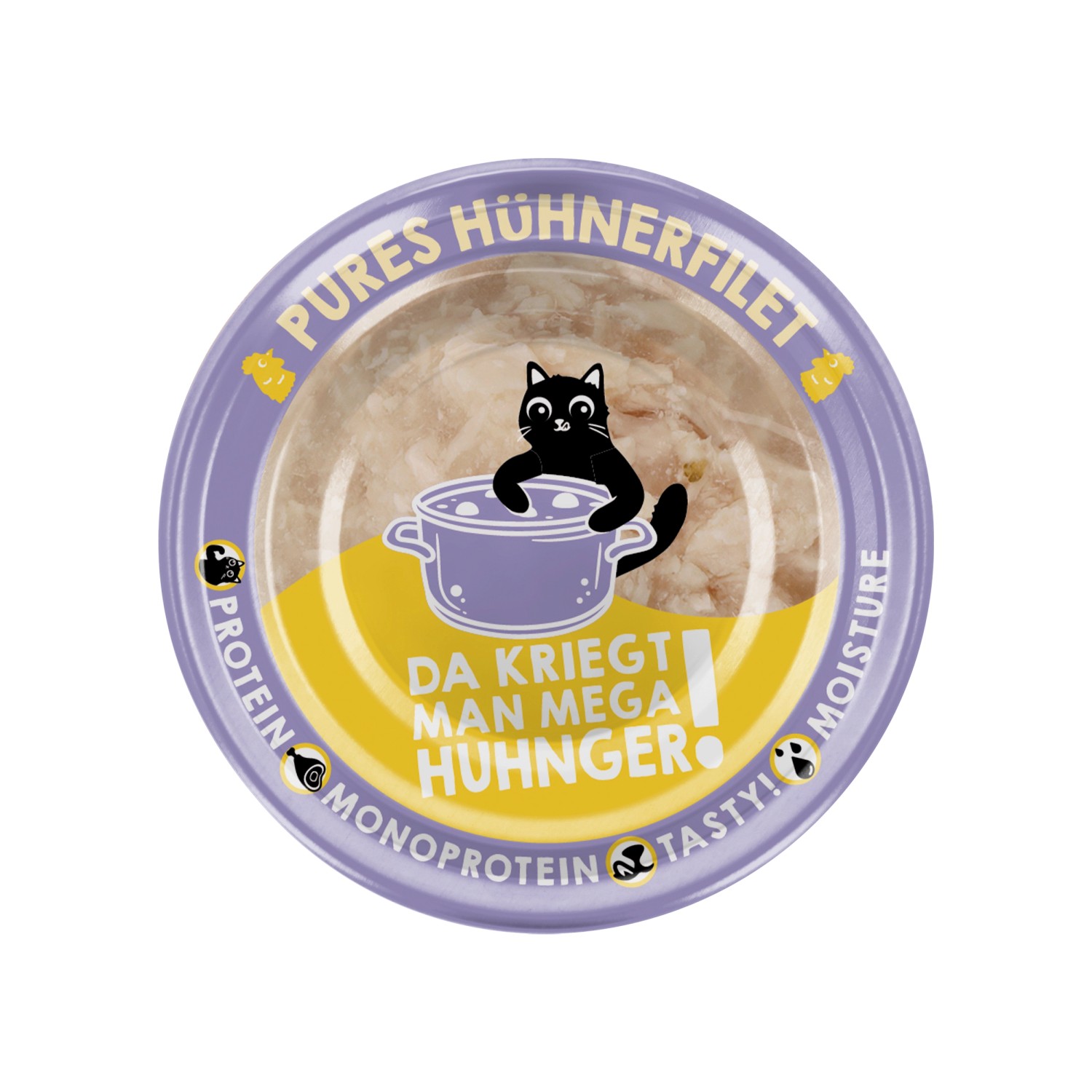 Lucky Lou Katzen-Nassfutter Hühnerfilet in Broth, 70g Dose. Ergänzungsfutter für Katzen.