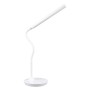 Weiße Reality LED-Tischleuchte Toro mit flexiblem Arm, ideal als Schreibtischlampe.
