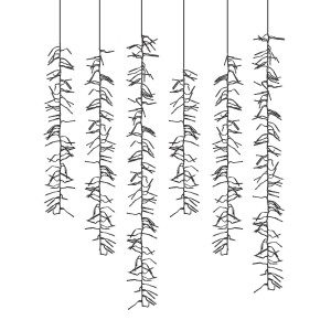 LED Lichtervorhang mit 480 warmweißen LEDs für stimmungsvolle Weihnachtsbeleuchtung.
