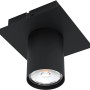 Schwarze Eglo Spotleuchte Valcasotto, 1-flammig, mit GU10 Leuchtmittel, 4,5W. Modernes Design für Spots.