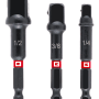Einhell Impact Adapter-Set, 3-teilig, für Steckschlüssel, mit 1/4 E 6.3 Schaft.