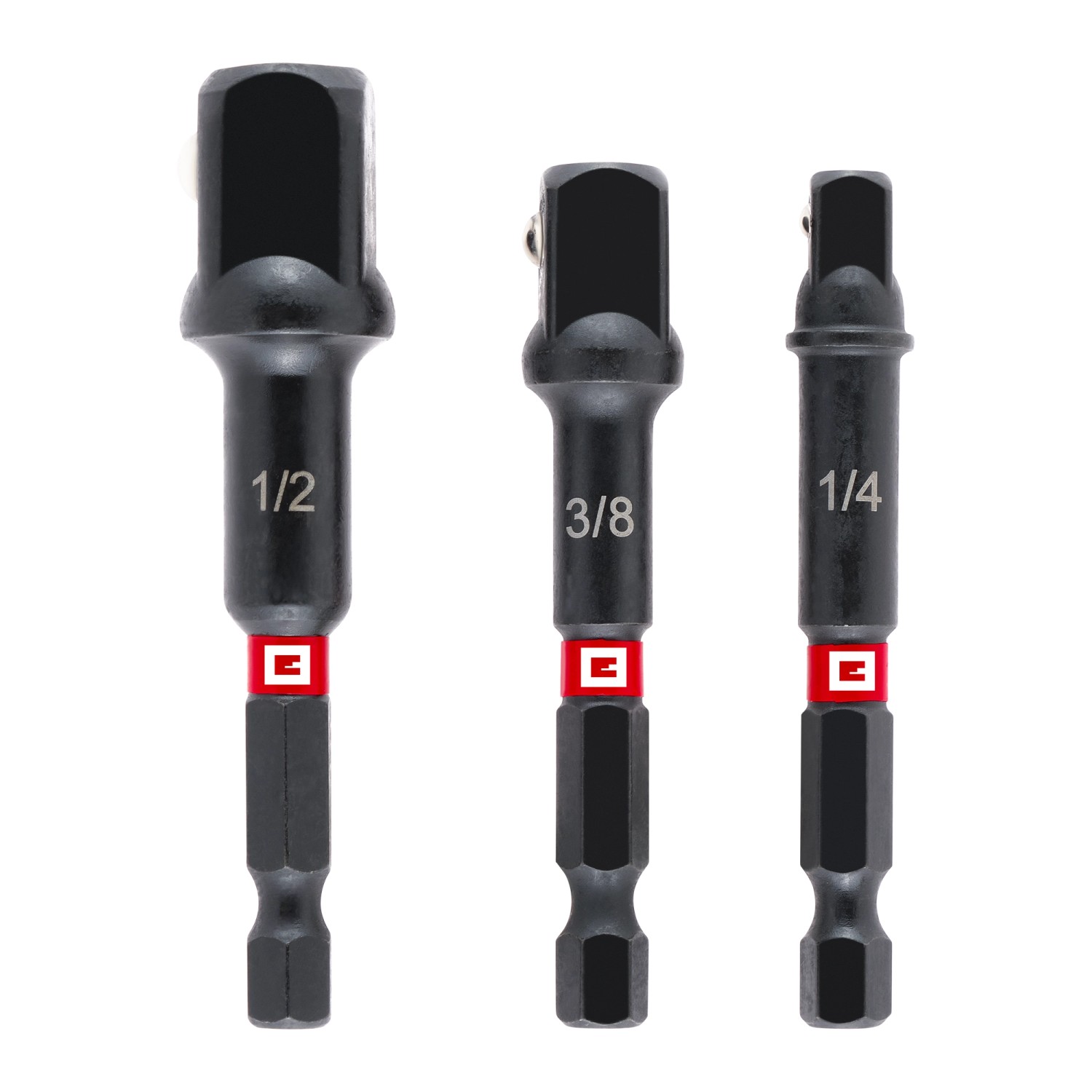 Einhell Impact Steckschlüssel Adapter-Set mit 1/4 Zoll E 6.3 Schaft 3-teilig