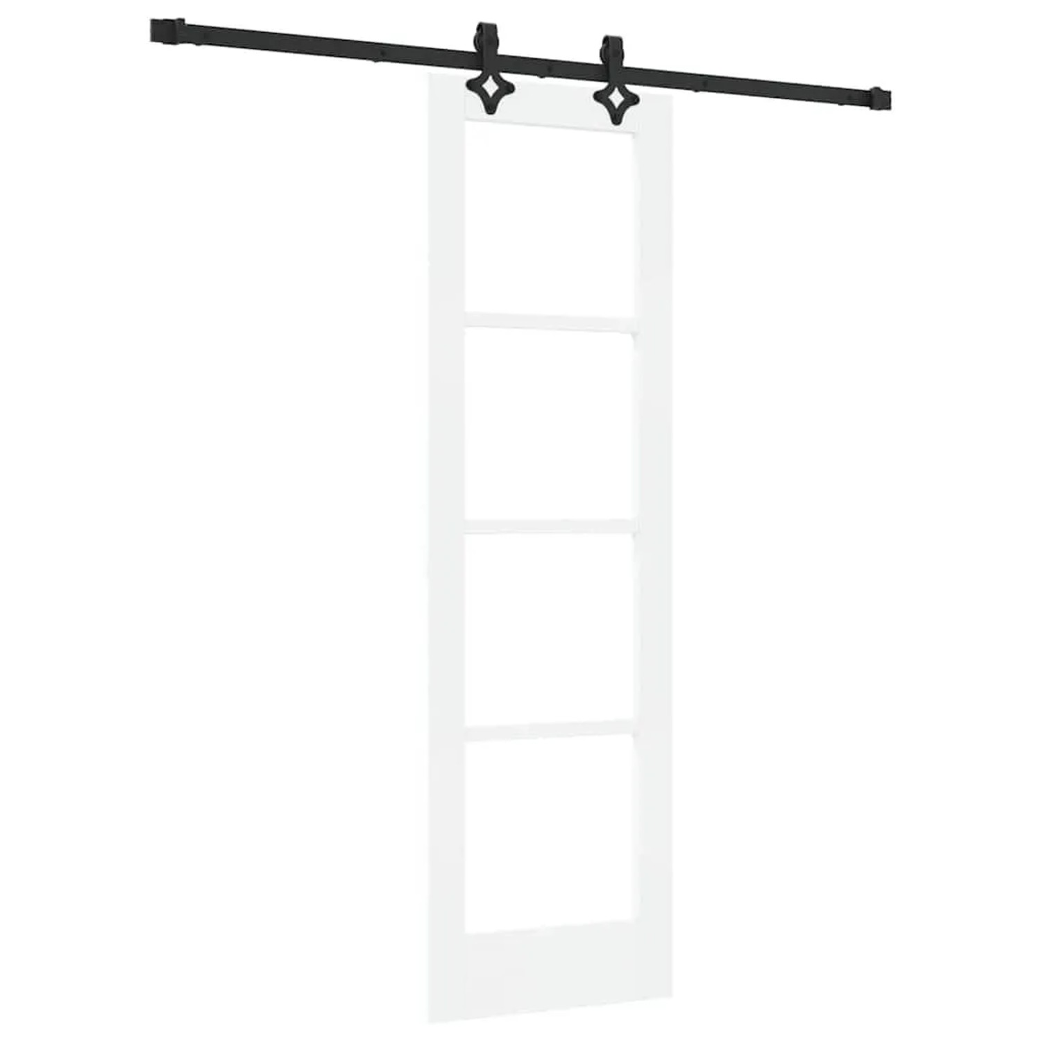 vidaXL Schiebetür ORKDAL Weiß und Schwarz 61 x 198,5 cm 3332154