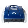 Blau-schwarzer CF Poolroboter CF200CL mit Akku und Raupenantrieb.