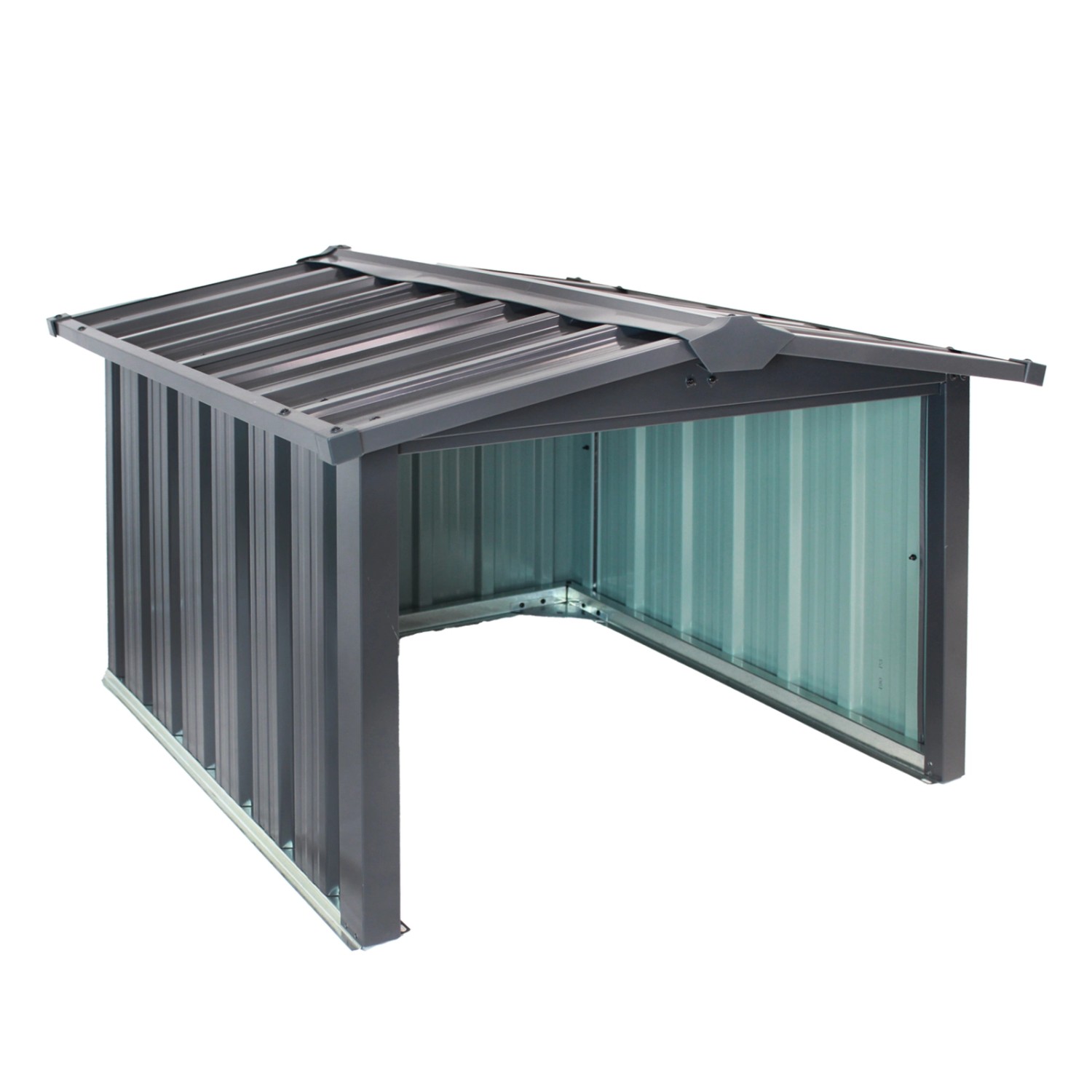 TRUTZHOLM Mährobotergarage Satteldach 68x47 cm Aus Metall Carport